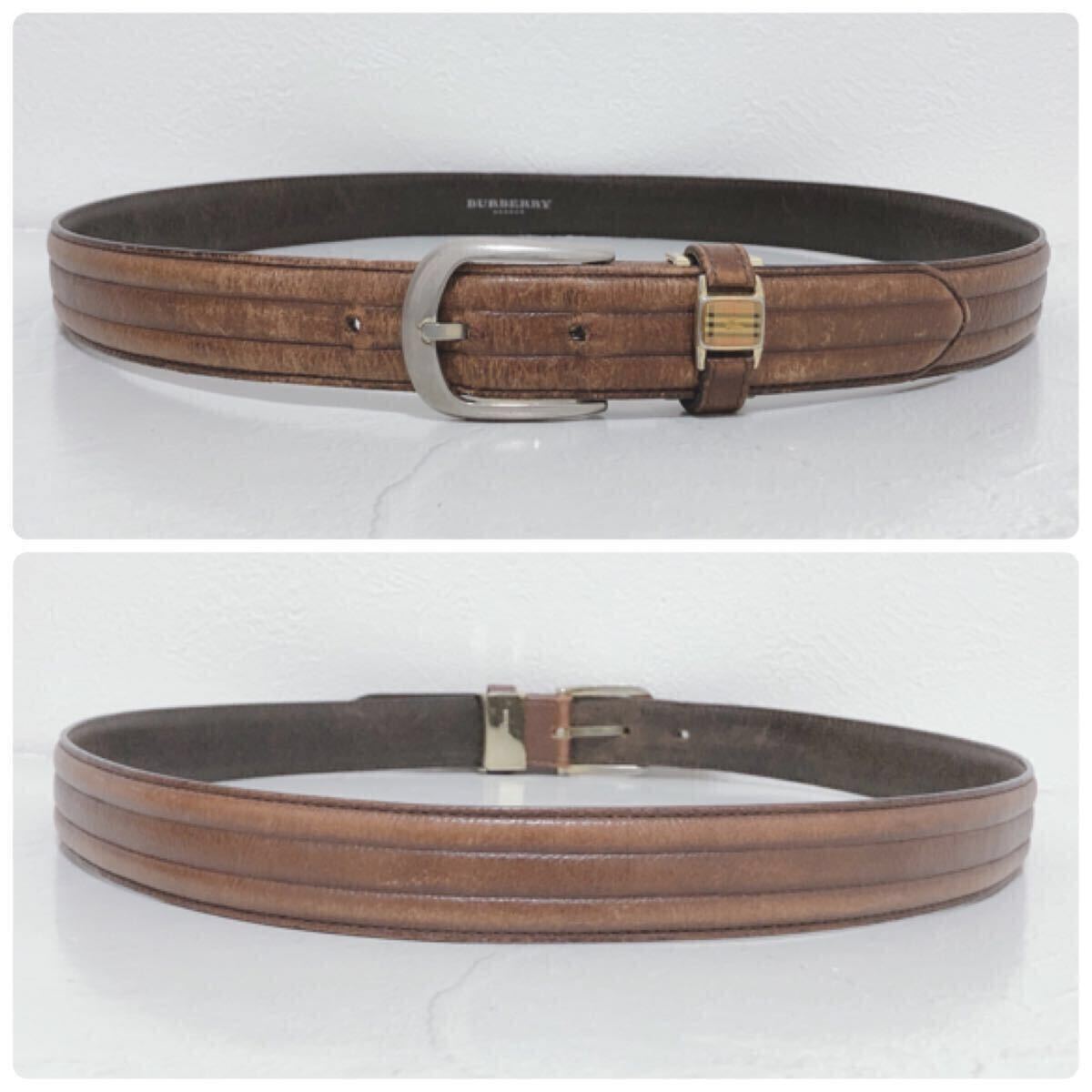 BURBERRY バーバリー ベルト レザーベルト ブラウン 茶色 レザー BURBERRY バーバリー ベルト レザーベルト ブラウン 茶色 レザー
