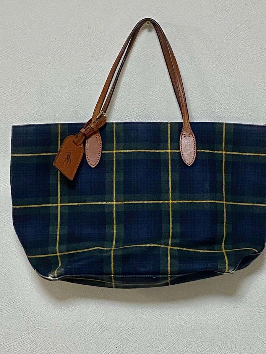  Ralph Lauren большая сумка парусина черный часы цвет вытертая краска, залысина повреждение есть 