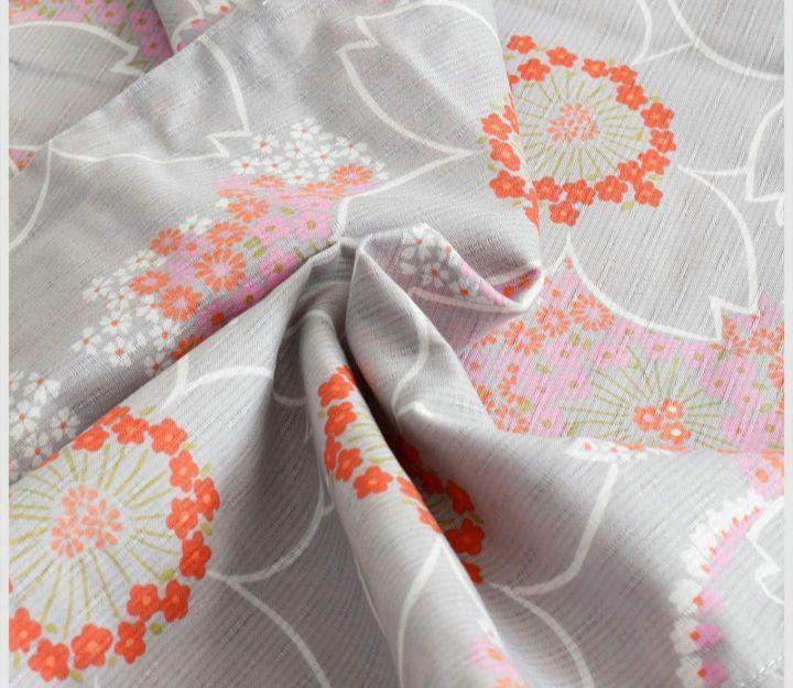 【高級(jí)変わり織】薄灰桜の江戸古典浴衣◆桜柄 新品　未使用　呉服店購(gòu)入