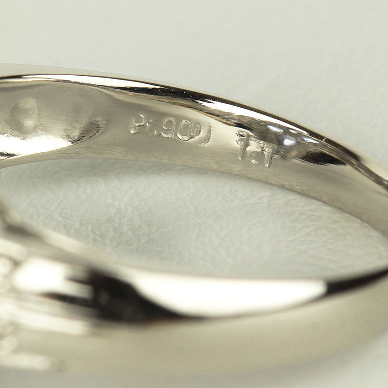 Pt900 タンザナイト リング 1.10/0.37ct ダイヤモンド 15號 プラチナ ソーティング付き 指輪 23042