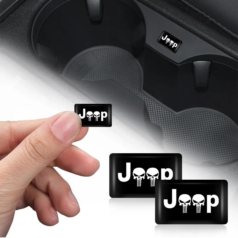 JEEP ドクロ 3Dミニステッカー 10P■クライスラー・ジープ ラングラー グランドチェロキー コンパス レネゲード アンリミテッド エンブレム_画像2