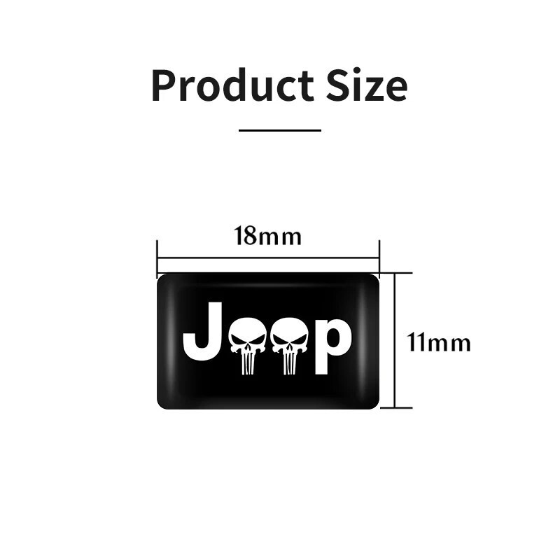 JEEP ドクロ 3Dミニステッカー 10P■クライスラー・ジープ ラングラー グランドチェロキー コンパス レネゲード アンリミテッド エンブレム_画像3