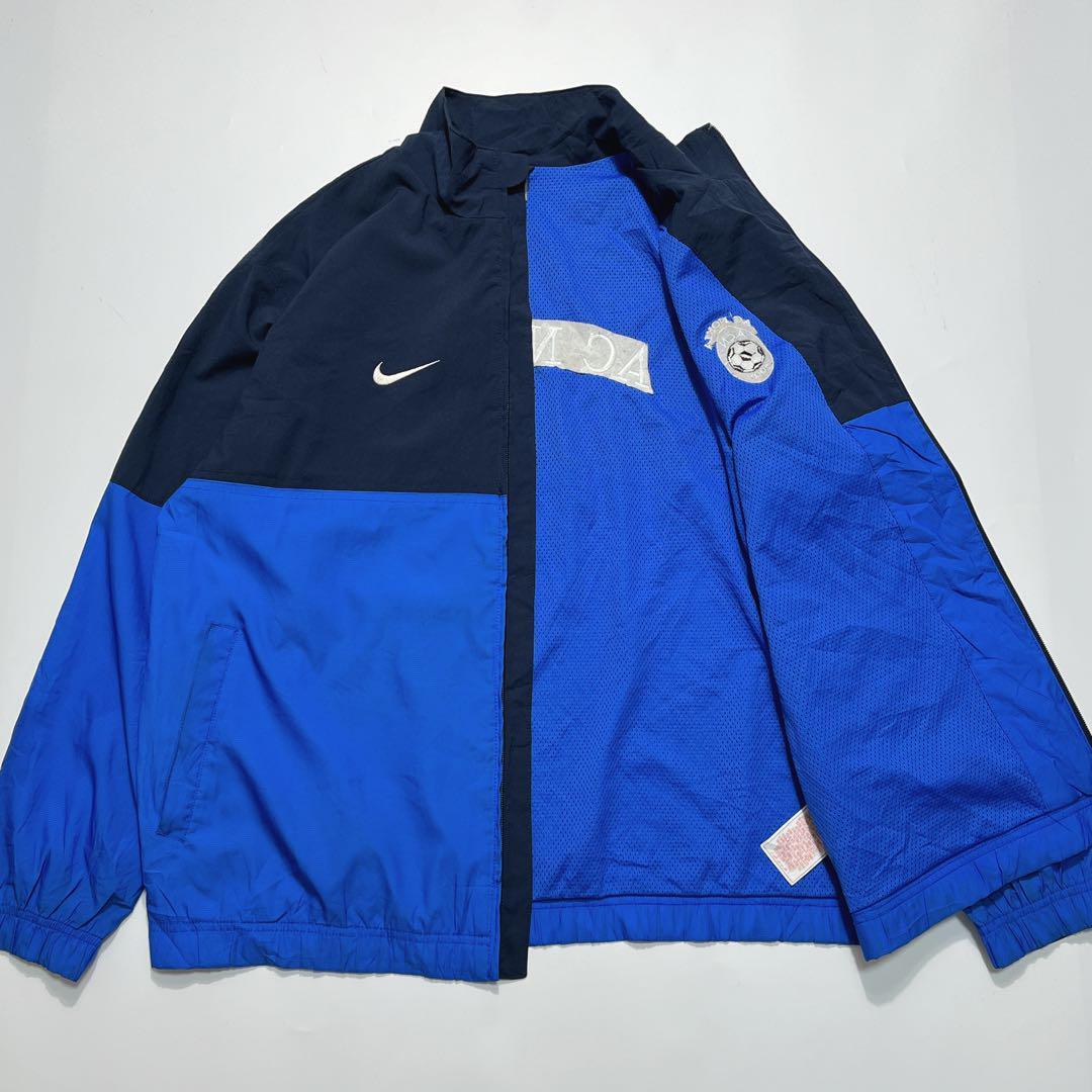 00's NIKE ナイキ ナイロンジャケット L 青 ブルー ワンポイント 00's NIKE ナイキ ナイロンジャケット L 青 ブルー ワンポイント