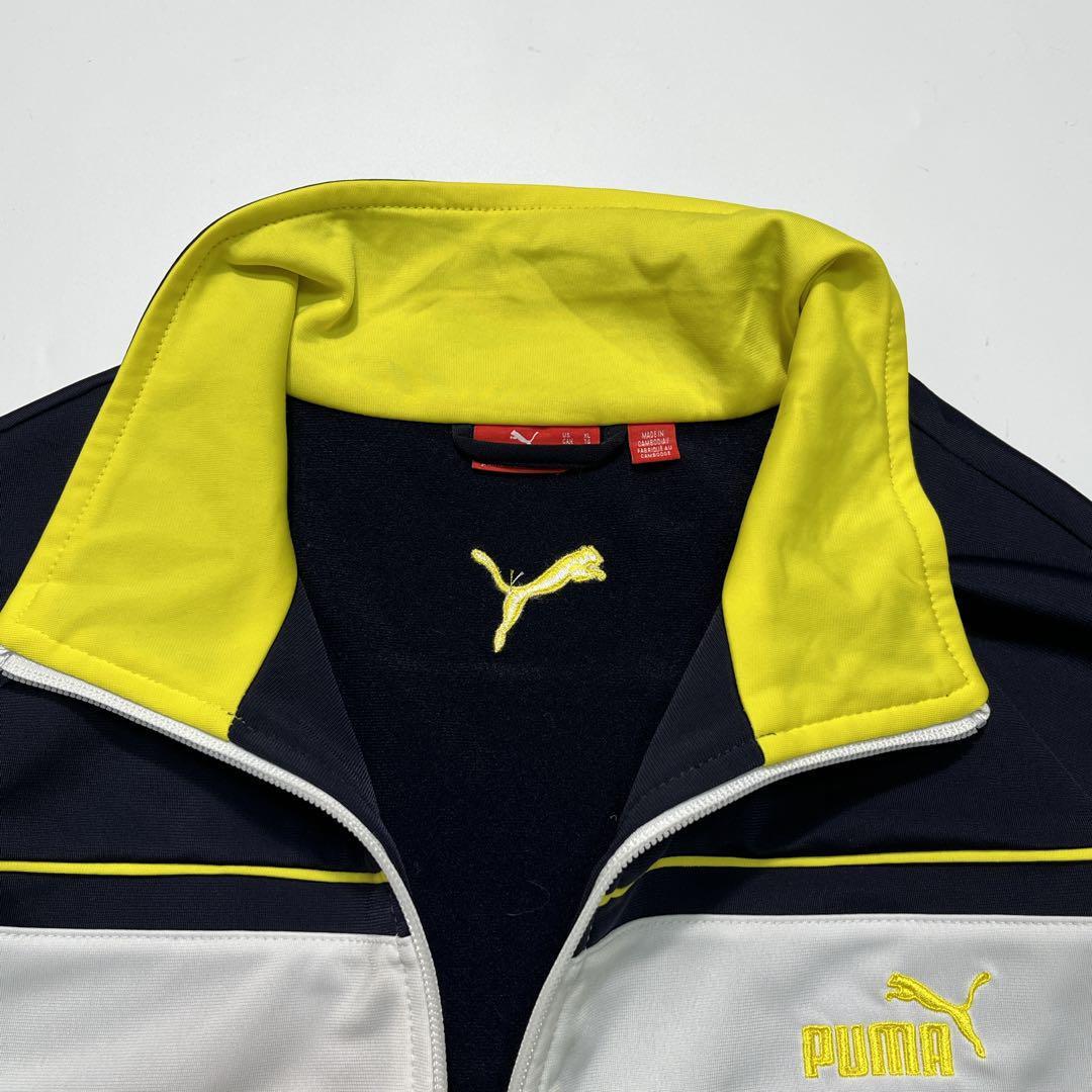PUMA プーマ トラックジャケット ジャージ XL 白紺 ワンポイント PUMA プーマ トラックジャケット ジャージ XL 白紺 ワンポイント