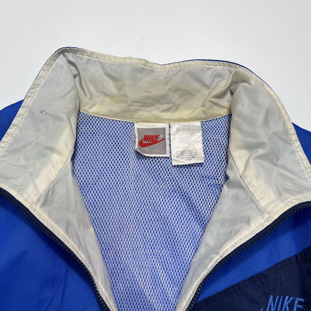 90's NIKE ナイキ 銀タグ ナイロンジャケット XL 青 ワン 90's NIKE ナイキ 銀タグ ナイロンジャケット XL 青 ワン