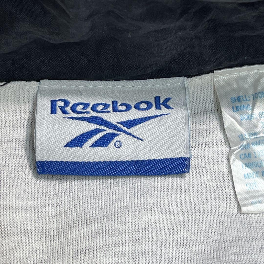90's Reebok リーボック ナイロンジャケット M 白黒 ワン 90's Reebok リーボック ナイロンジャケット M 白黒 ワン