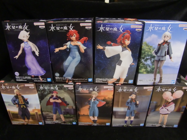 未開封品9体セット! バンプレスト 機動戦士ガンダム 水星の魔女 フィギュア! スレッタ ミオリネ チュチュ ニカ グエル エラン シャディク