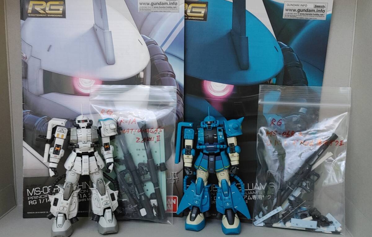 未組立 ガンプラ HG RG ザク 3機セット Yahoo!オークション - ガンプラRG HGザク 完成品3体のセット