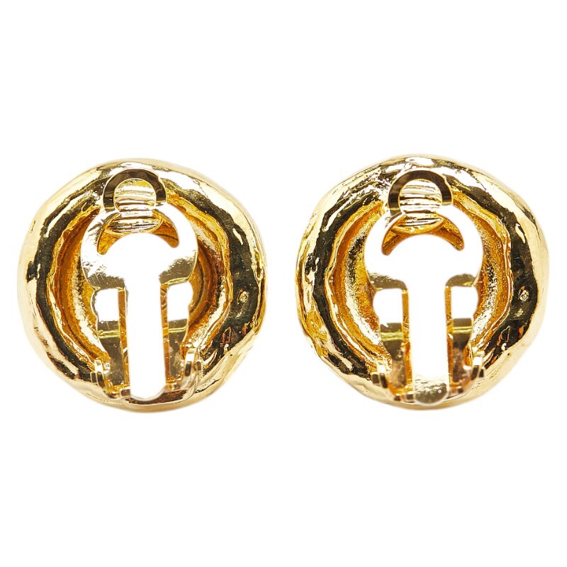 シャネル ココマーク ラウンド イヤリング ゴールド メッキ レディース CHANEL 【中古】