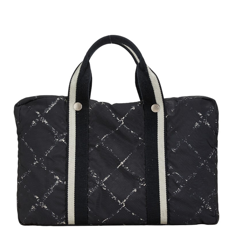 シャネル 舊トラベルライン ビジネスバッグ ブリーフケース ブラック ナイロン レディース CHANEL 【中古】