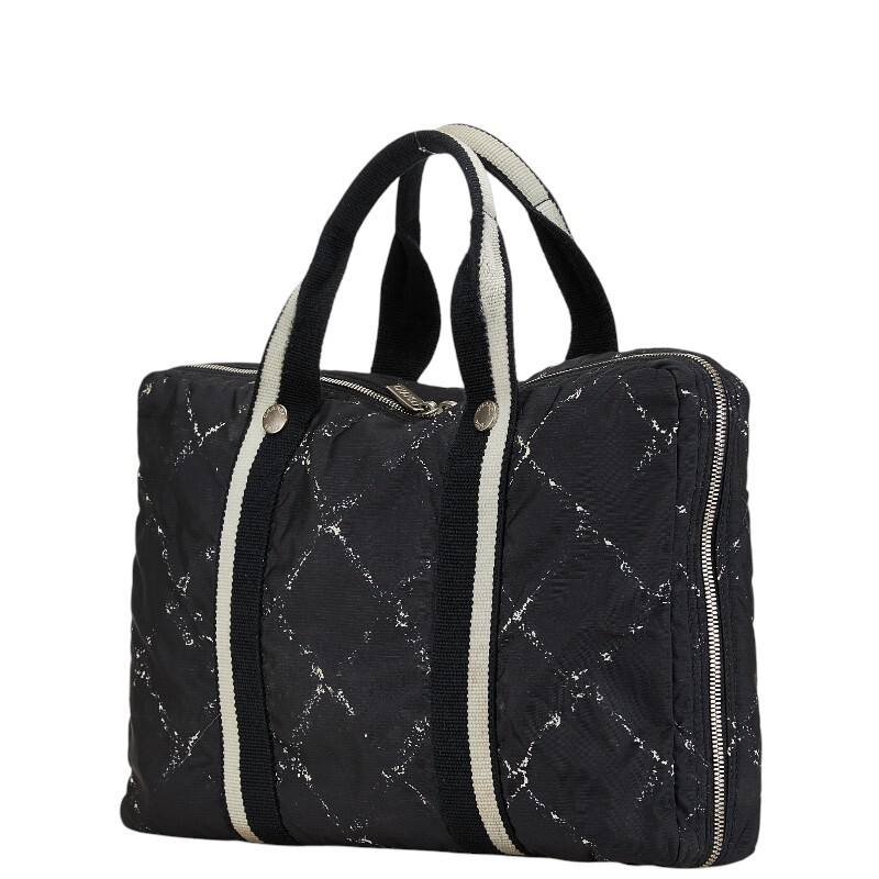 シャネル 舊トラベルライン ビジネスバッグ ブリーフケース ブラック ナイロン レディース CHANEL 【中古】