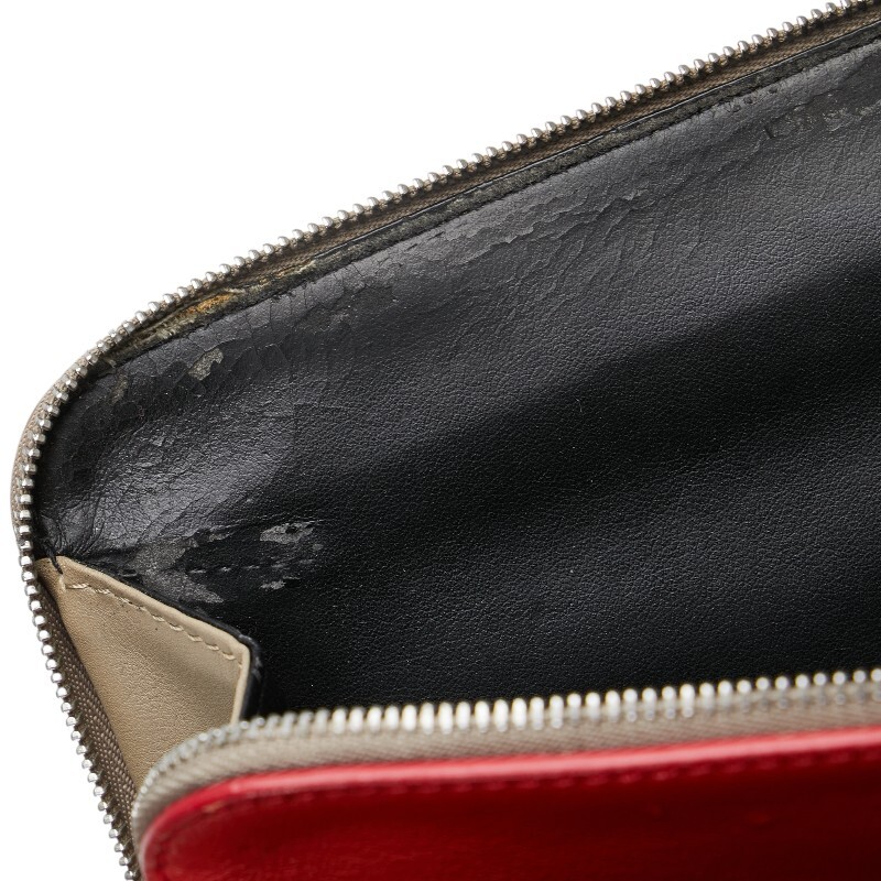 セリーヌ トラペーズ ミディアム トリコロール ハンドバッグ ベージュ レッド ブラック レザー スエード レディース CELINE 【中古】