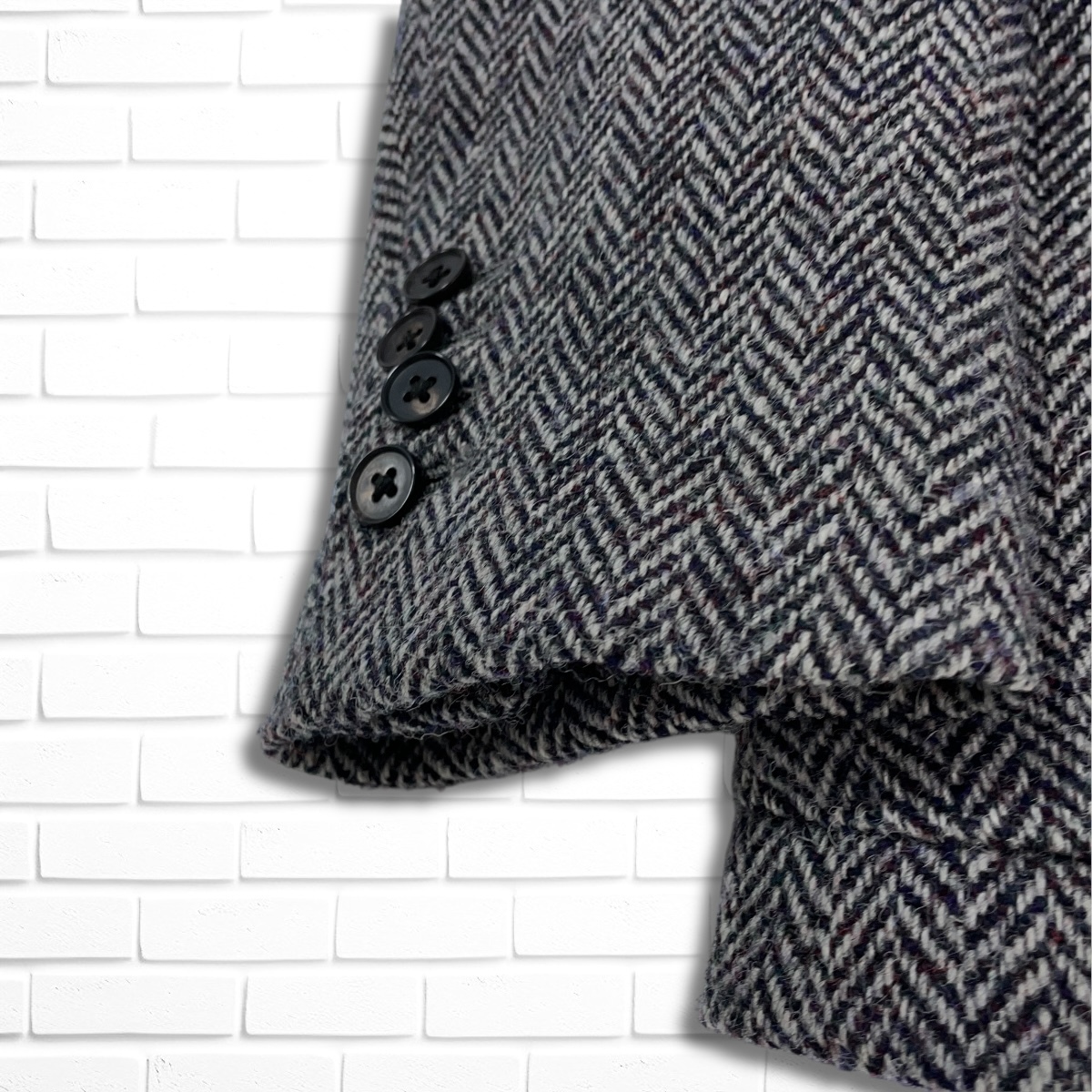 美品 ハリスツイード GARMENT W D × Harris Tweed ヘリンボーン 美品 ハリスツイード GARMENT W D × Harris Tweed ヘリンボーン