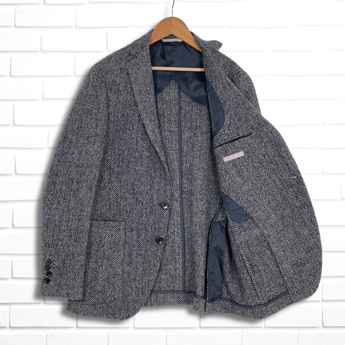美品 ハリスツイード GARMENT W D × Harris Tweed ヘリンボーン 美品 ハリスツイード GARMENT W D × Harris Tweed ヘリンボーン