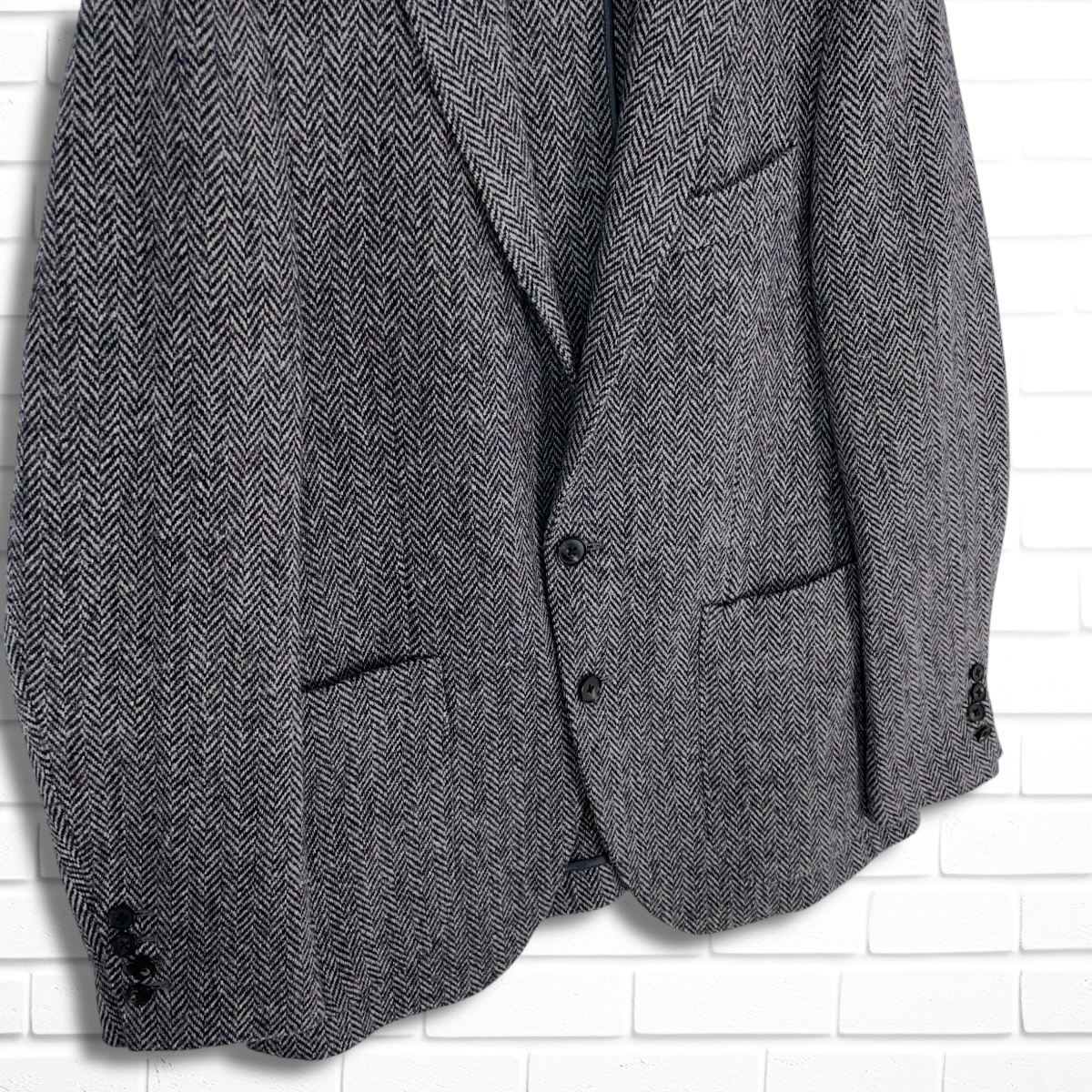 美品 ハリスツイード GARMENT W D × Harris Tweed ヘリンボーン 美品 ハリスツイード GARMENT W D × Harris Tweed ヘリンボーン