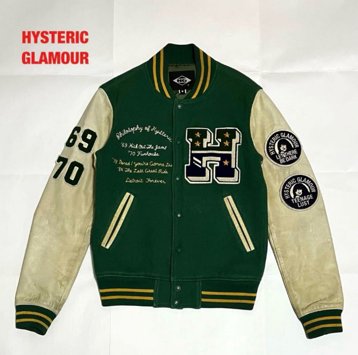 希少】HYSTERIC GLAMOUR ヒステリックグラマー スタジャン 希少】HYSTERIC GLAMOUR ヒステリックグラマー スタジャン