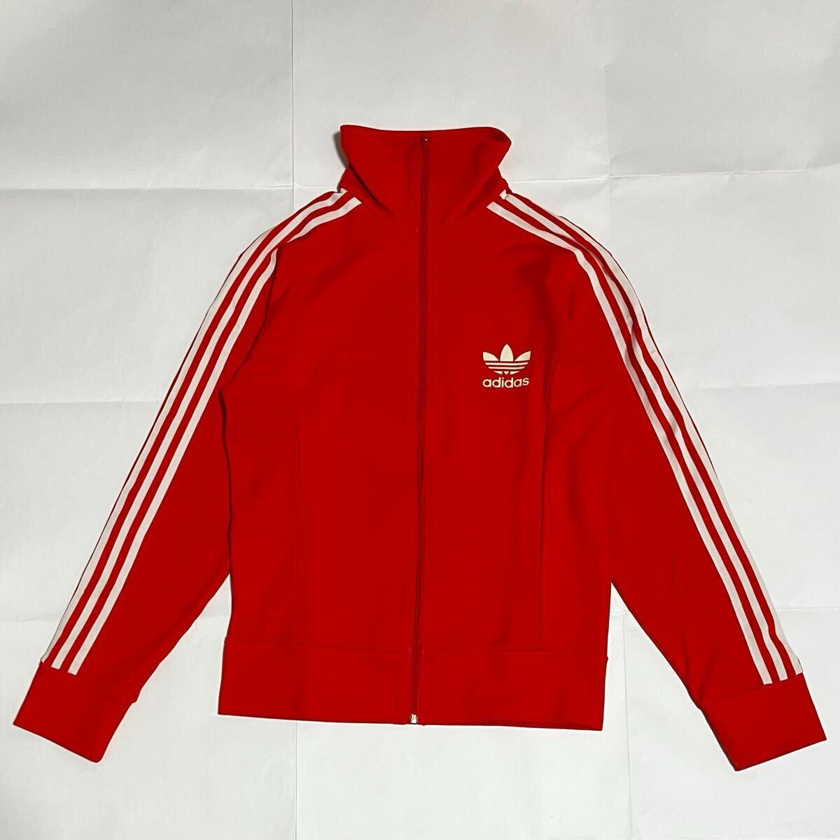 美品】adidas アディダス トラックジャケット 3本ライン ラバー 美品】adidas アディダス トラックジャケット 3本ライン ラバー