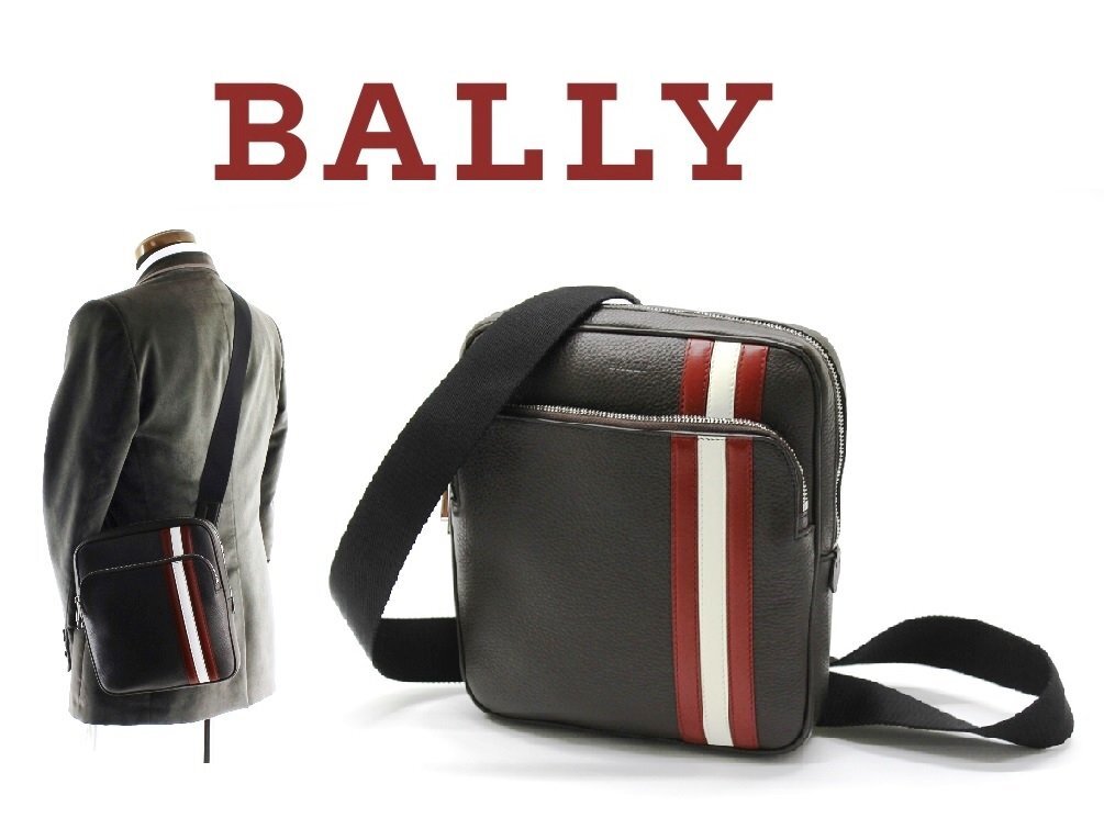 22万新品◇BALLY◇バリーストライプ カーフレザー ショルダー 22万新品◇BALLY◇バリーストライプ カーフレザー ショルダー