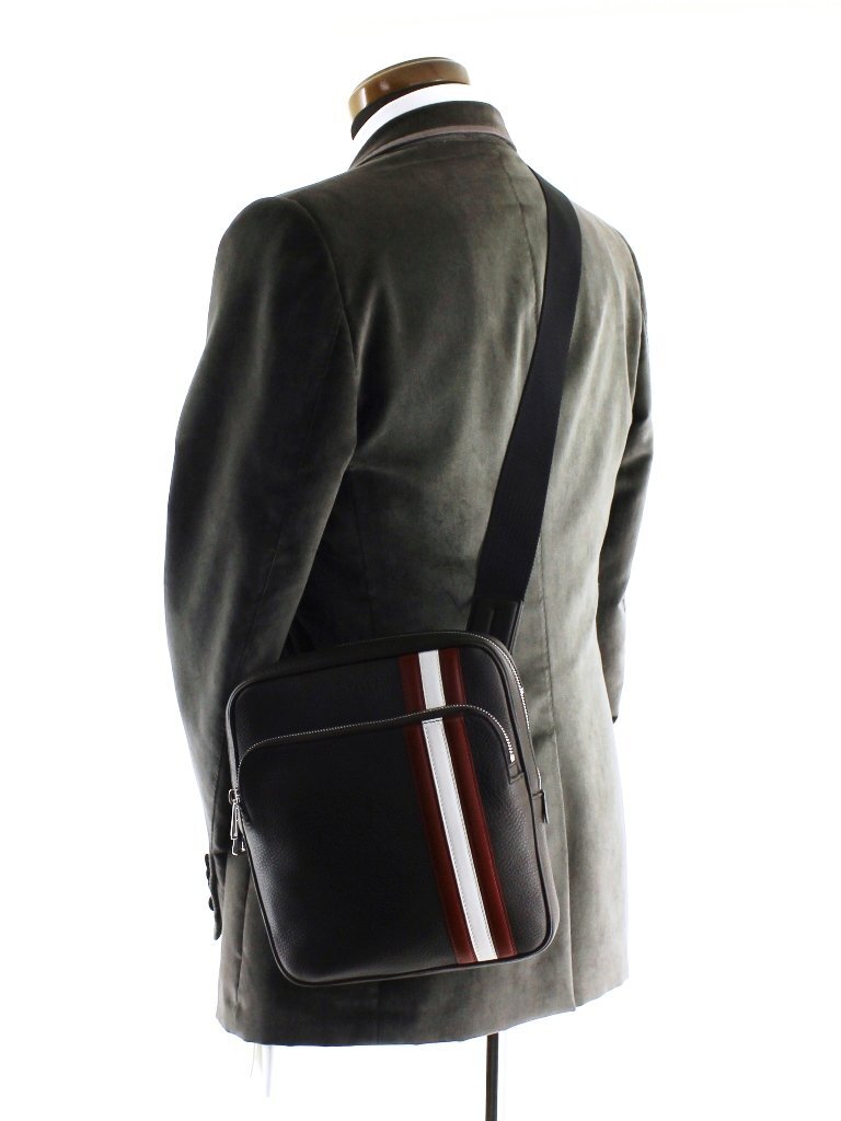 22万新品◇BALLY◇バリーストライプ カーフレザー ショルダー 22万新品◇BALLY◇バリーストライプ カーフレザー ショルダー