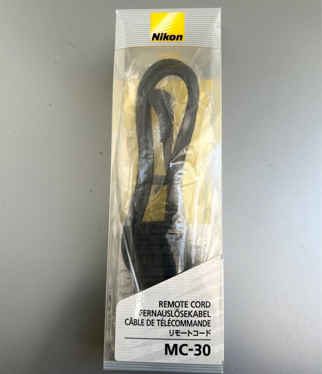 ［Nikon remote cord MC-30］ ニコン 純正 リモートコード MC-30（10ピンターミナル）使用説明書?元箱付屬　【未使用品】☆送料無料☆