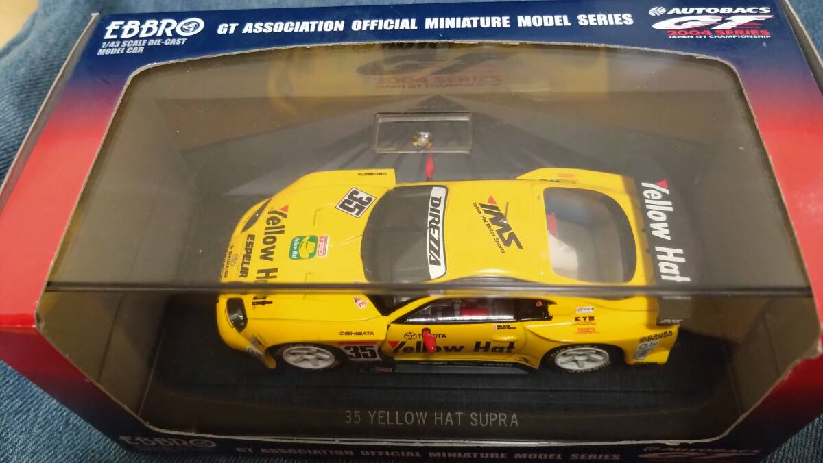 1/43 EBBRO 2004年JGTC イエローハットスープラ#35 服部尚貴、脇阪薫一