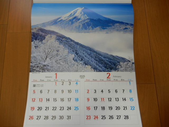 ★非売品 美しき日本企業(yè)カレンダー2025-NK-110-御坂峠より富士山/壷坂寺/奧入瀬渓流/石垣島/竜頭ノ滝/兼六園