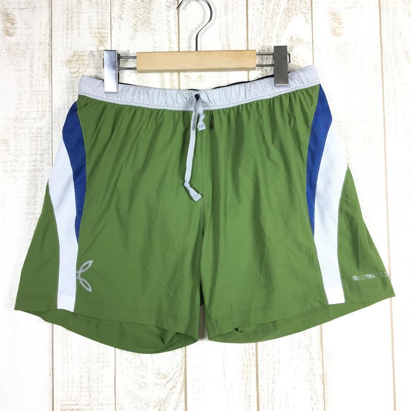 Men's L グリーン系 Montura ( モンチュラ ) ランニング ショーツ ショートパンツ ハーフパンツ メッシュインナーつき