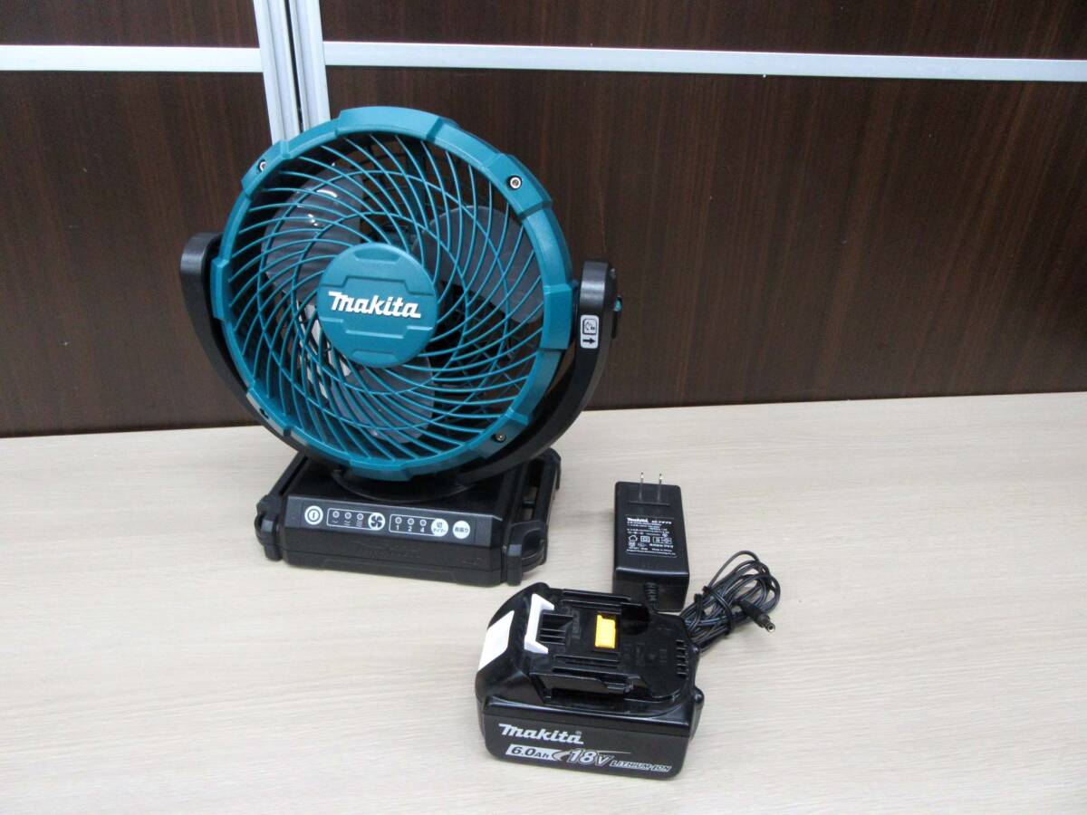 マキタ 充電式ファン CF102D 180mm バッテリ・ACアダプタ付属 中古 makita 苫小牧西店