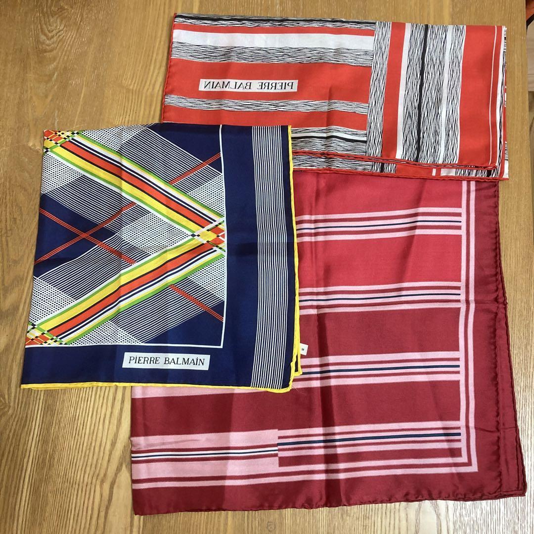 まとめ スカーフ セット Pierre Cardin ピエールカルダン PIERRE BALMAIN ピエールバルマン ストール レトロ ヴィンテージ アンティーク
