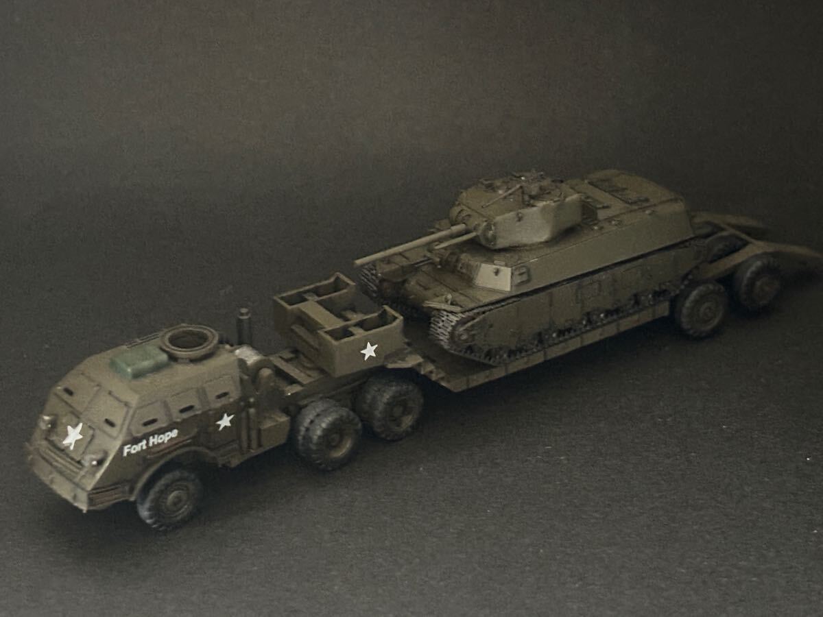 SMV 1/144 M25ドラゴンワゴン戦車運搬車 + M6A1重戦車【同梱可】144TANK アメリカ ワールドタンクミュージアム マイクロアーマー 自作Ver