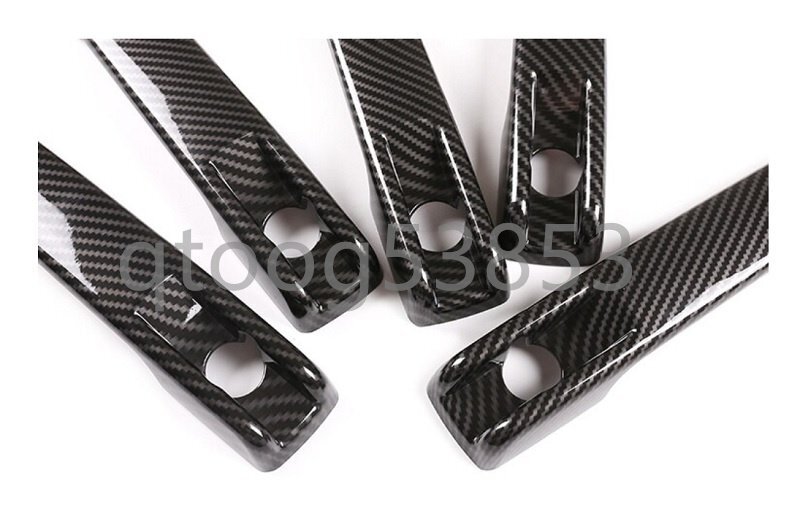 新品 精密形状ベンツ ドアハンドル カバー カーボン調 W463 W463a W464 G320 G350 G350d G500 G550 G55 G63 G65 ドアノブ 5個セット_画像3