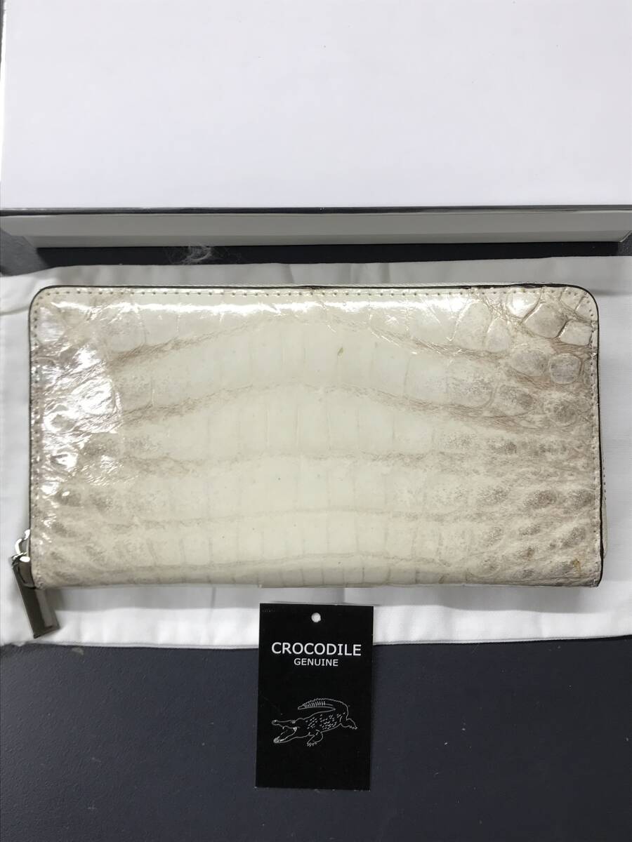 !_HG6098himalaya крокодил длинный кошелек раунд застежка-молния wani кожа кожа NATURAL кошелек для мелочи . есть специальный пакет * с коробкой не использовался товар 