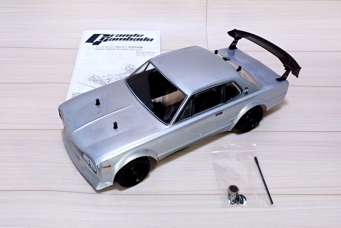1/10 ABCホビー グランデ ガンベイド シャーシ スカイライン 2000GT-R ハコスカ ボディ付