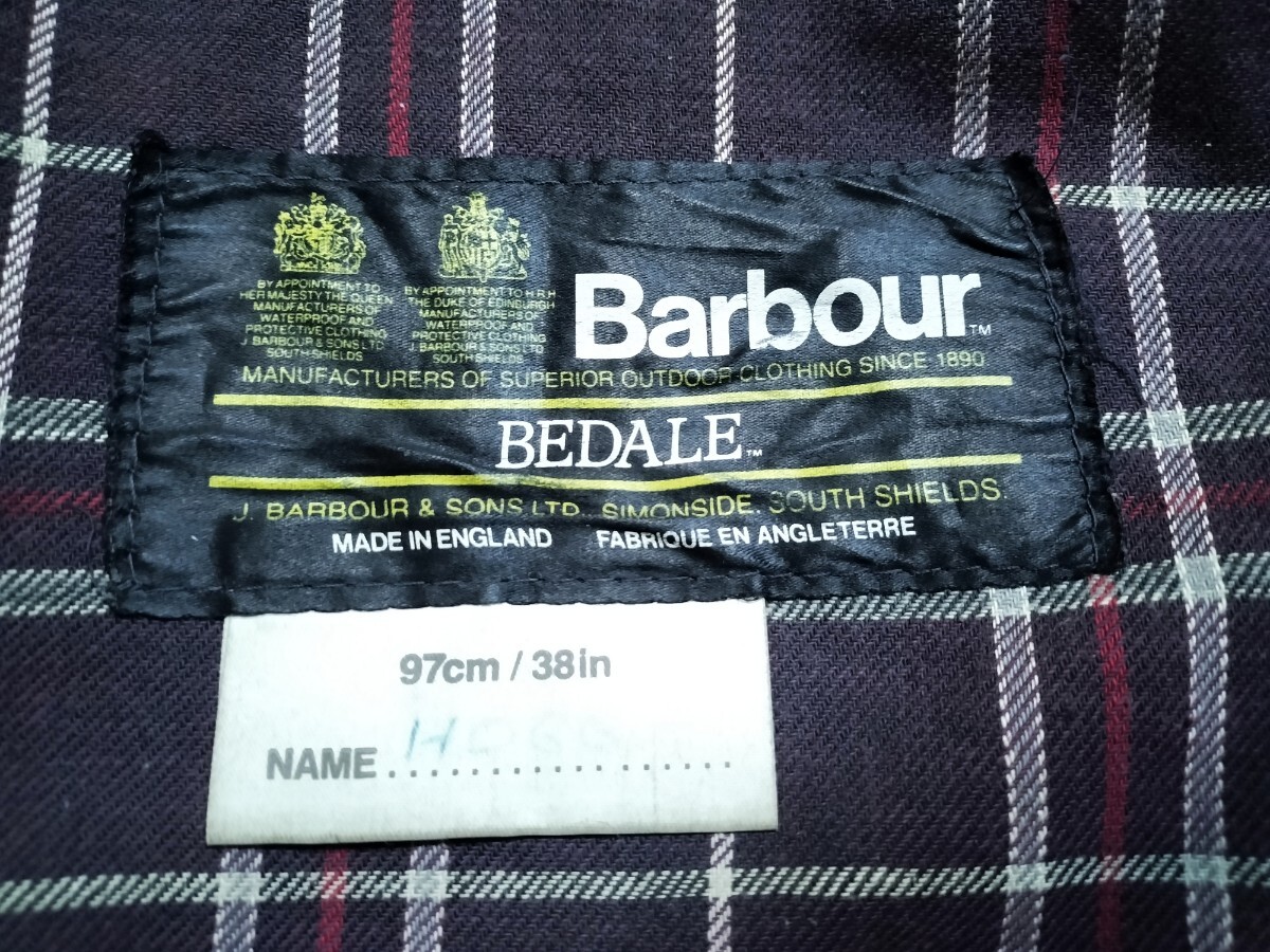 80s Barbour bedale バブアー ビデイル c38 2クラウン 2クレスト 80s Barbour bedale バブアー ビデイル c38 2クラウン 2クレスト