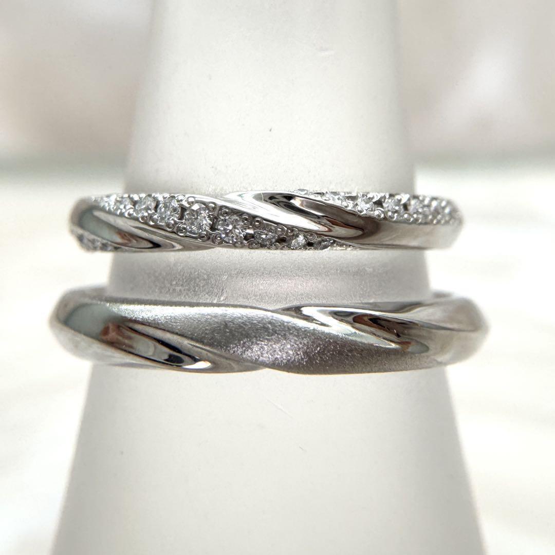 36733 ★EXELCO DIAMOND★ 結婚指輪 ダイヤリング ペア 定価35万