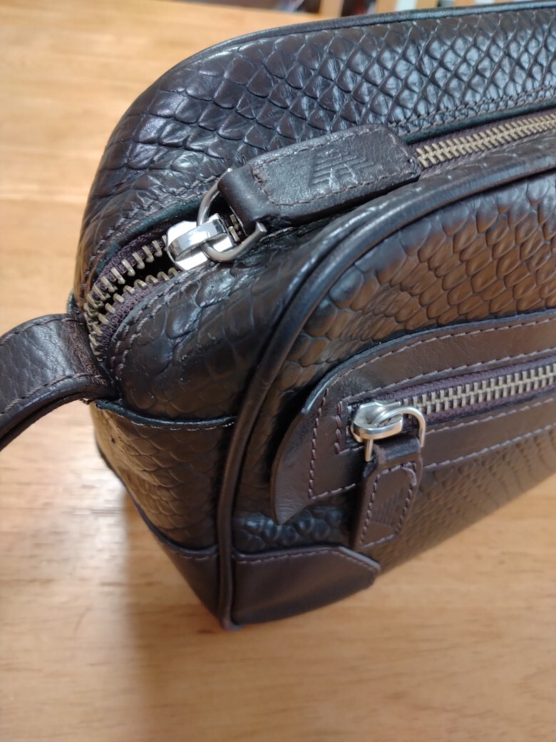 ☆　EMPORIO ARMANI 　エンポリオアルマーニ　セカンドバッグ　茶　☆_画像5