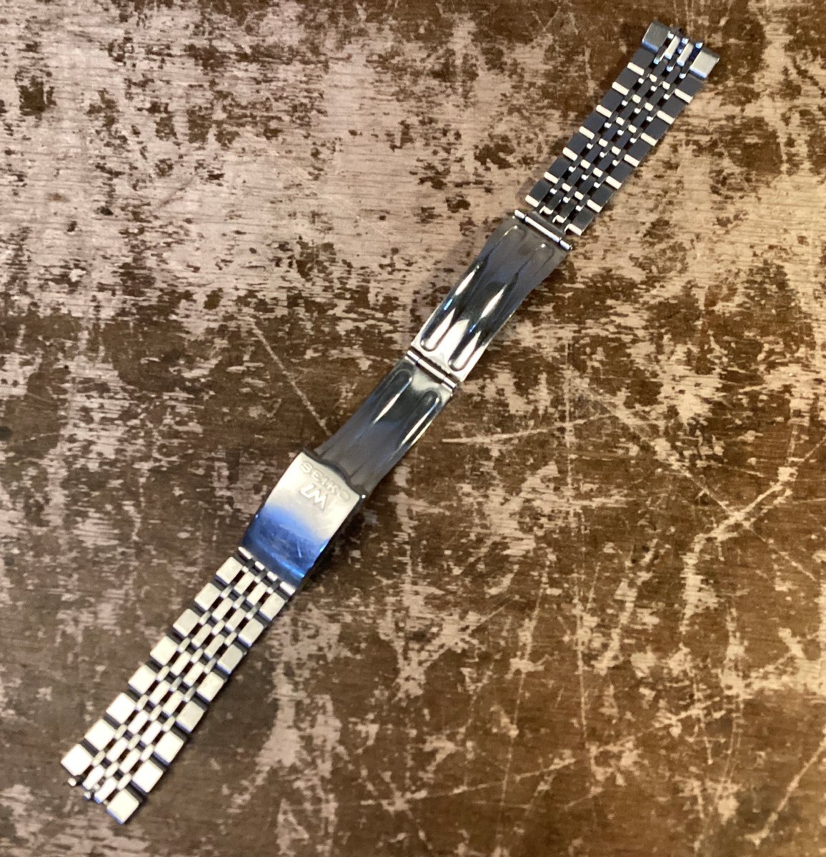 TT-3610■送料込■ セイコー SEIKO LM ロードマチック 純正 メンズ ベルト バンド 腕時計 部品 パーツ金属製 23g/くGOら