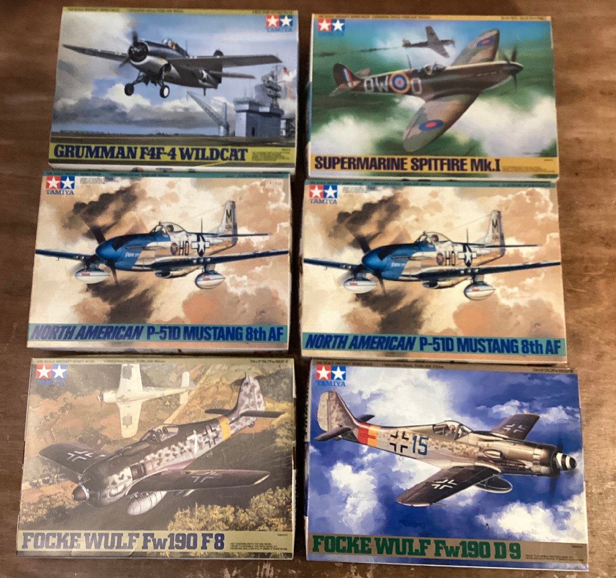 TT-3694■送料込■フォッケウルフ 他 ドイツ 空軍 他 1/48 タミヤ 飛行機 戦闘機 模型 プラモデル 1326g 6個●まとめて●未使用品/くGOら