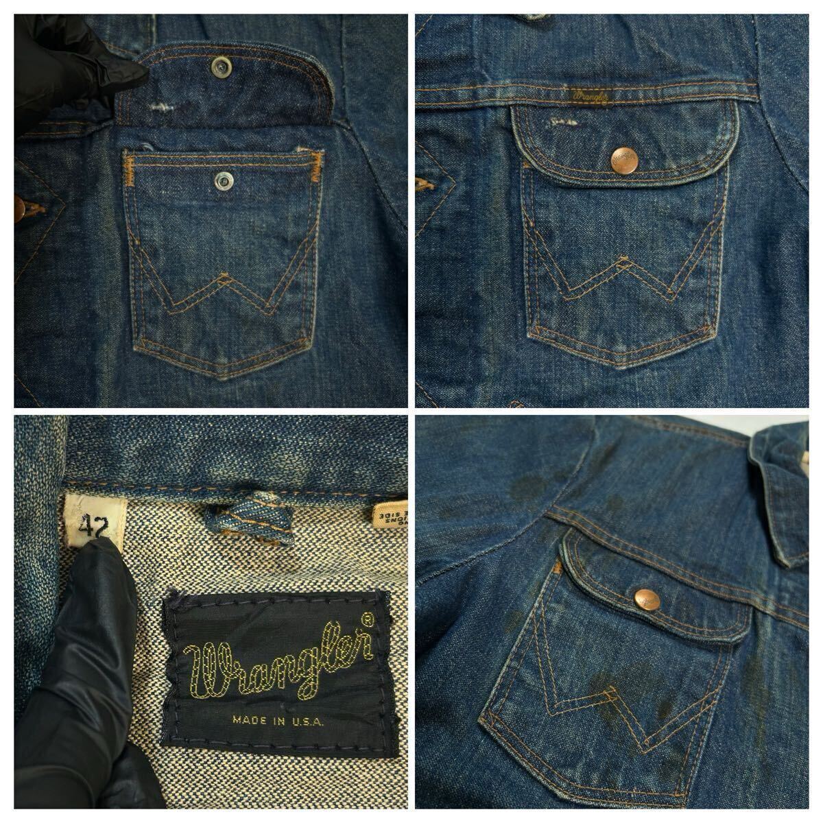 70s WRANGLER 24MJ USA製 デニムジャケット 42 ビッグサイズ 70s WRANGLER 24MJ USA製 デニムジャケット 42 ビッグサイズ