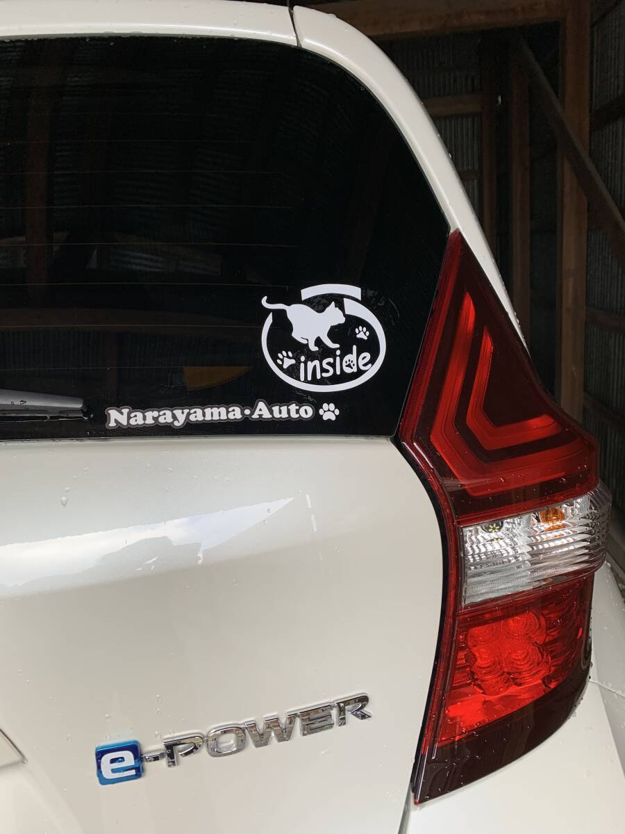 CAT IN CAR（猫が乗ってます）ステッカー　図案2　　　　_画像5