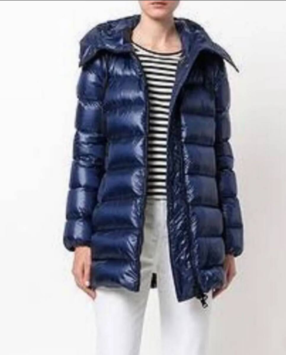 送料無料 モンクレール スイエン MONCLER SUYEN ダウンジャケット ミドル丈 Aライン／フレア サイズO 黒