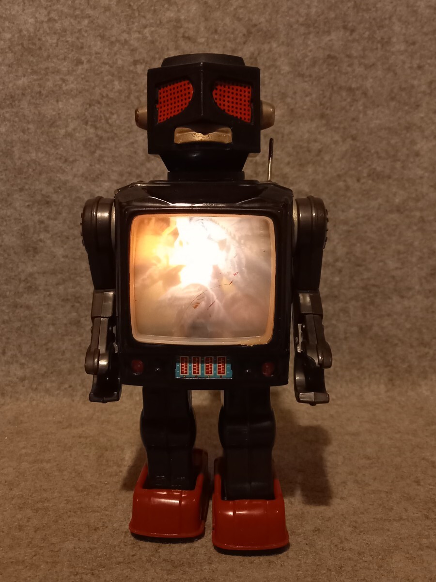 堀川玩具 大怪獣テレビ ロボット TV ROBOT/当時物ブリキ電動歩行 堀川玩具 大怪獣テレビ ロボット TV ROBOT/当時物ブリキ電動歩行