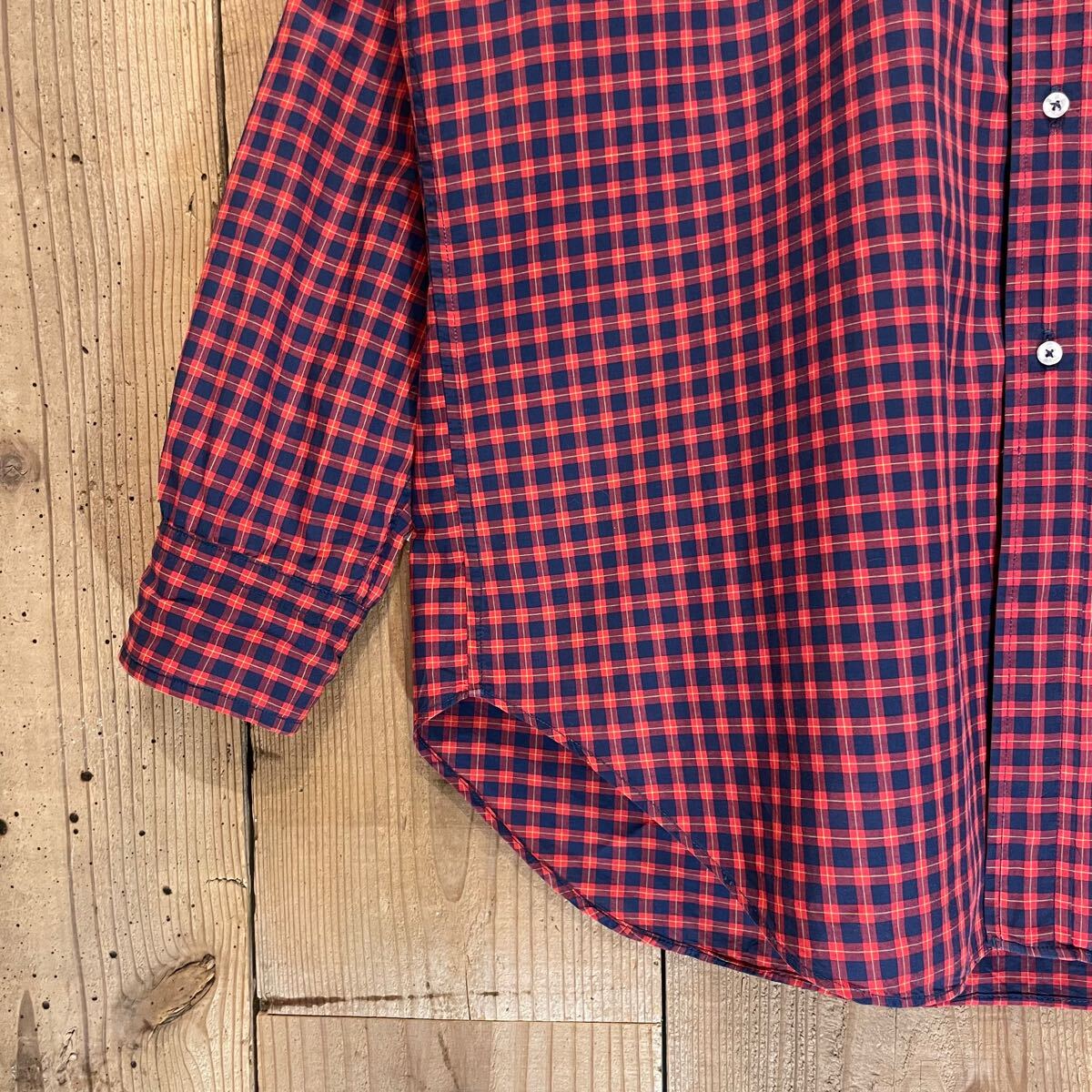 【サイズ 16 1/2】70s USA制 Brooks Brothers コットン BD シャツ アメリカ古著 ブルックスブラザーズ 60s 6ボタン 長袖 ボタンダウン
