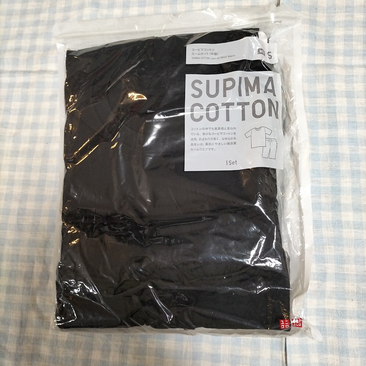 新品! ユニクロスピーマコットンルームセット 半袖TシャツショートパンツS