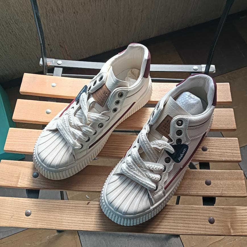 新品 25cm レディース スニーカー ホワイト シューズ 靴 ローカット