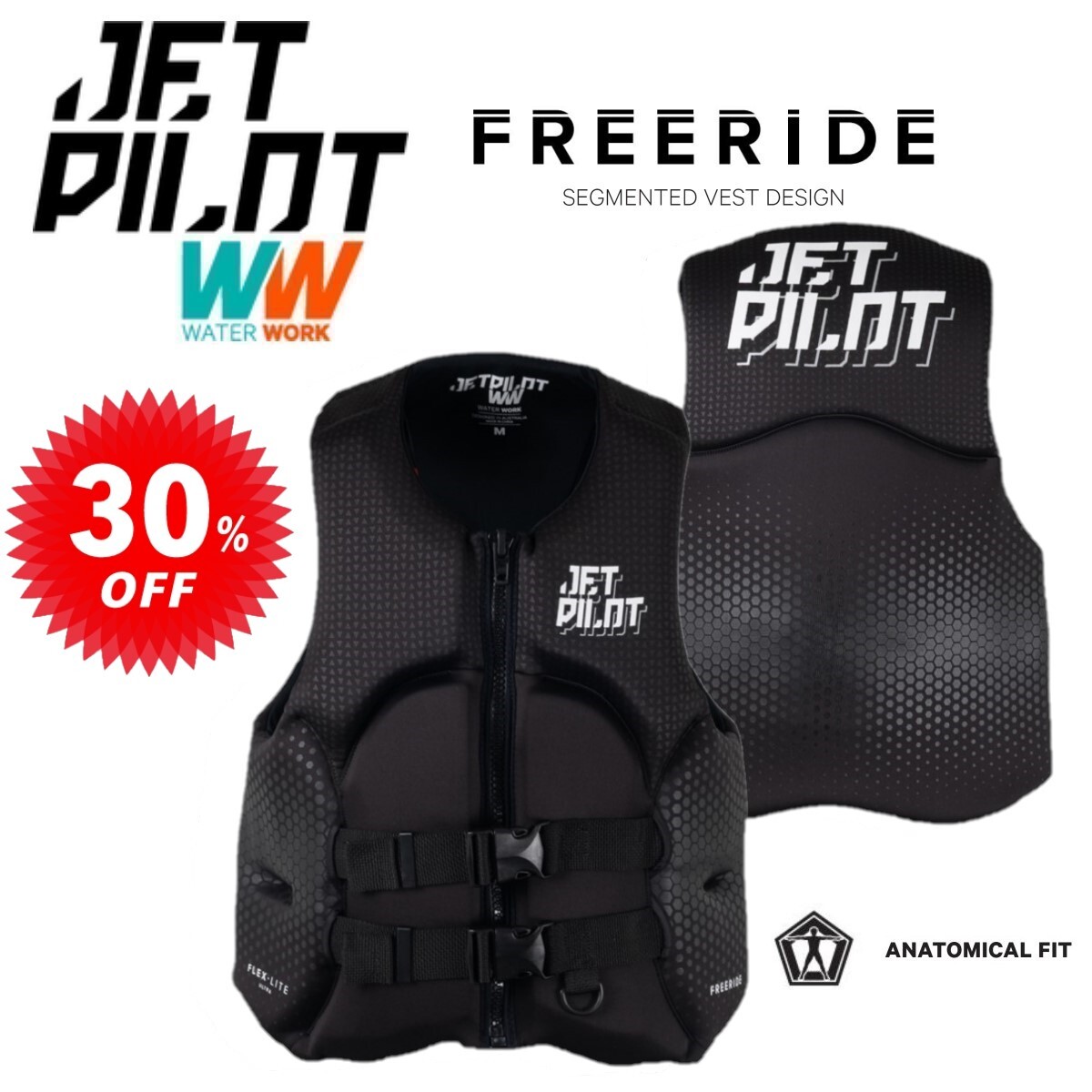 ジェットパイロット JETPILOT セール 30%オフ JCI認定 送料無料 フリーライド F/E ネオ CGA ベスト JA23113CGA ブラック 2XL