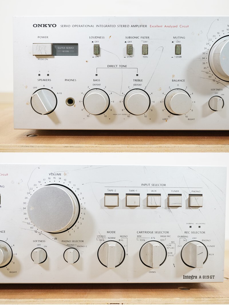 前ダ:【ONKYO/オンキョー】プリメインアンプ Integra A-819 GT ステレオアンプ オーディオ機(jī)器 日本制 ★送料無料★