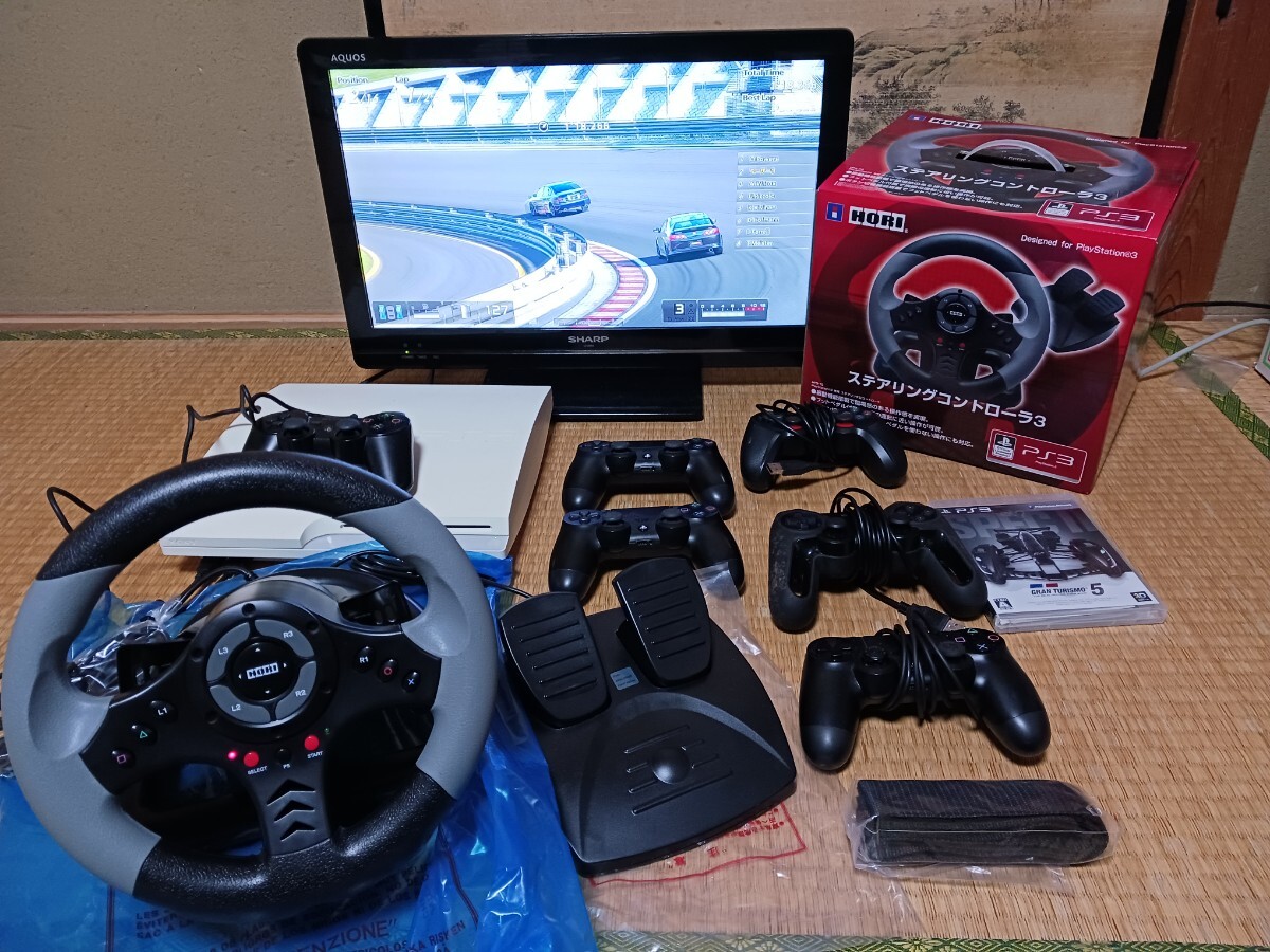 PlayStation 3 CECH-3000A 本体+ステアリングコントローラ3+ PlayStation 3 CECH-3000A 本体+ステアリングコントローラ3+