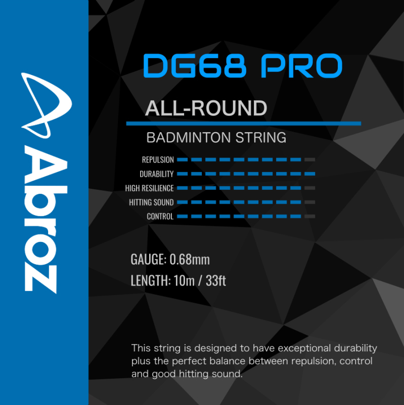 見事な創造力 ◆送料込◆ガット20本セット◆Abroz DG68 Pro◆0.68mm◆高品質◆オールラウンド◆耐久/反発/コントロール/打球音◆バドミントンストリング ガット