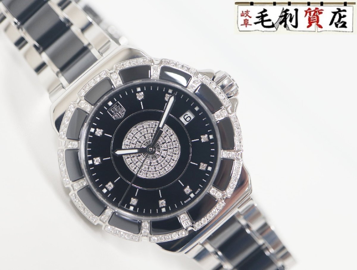  TAG Heuer TAG Heuer Formula 1 WAH1219 черный керамика бриллиант кварц унисекс [ б/у ] часы 